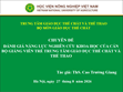 Hoạt động Seminar tháng 8 năm 2026 của nhóm nghiên cứu mạnh tại Trung tâm Giáo dục thể chất và Thể thao