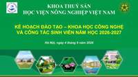Khoa Thủy sản tổ chức buổi học chính trị và công tác sinh viên đầu năm học 2026–2027