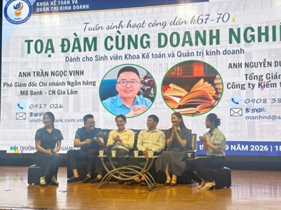 Kết nối doanh nghiệp Nâng tầm tri thức, rèn kỹ năng thực chiến cho sinh viên Khoa Kế toán và Quản trị kinh doanh