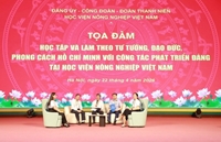 Tọa đàm “Học tập và làm theo tư tưởng, đạo đức, phong cách Hồ Chí Minh với công tác phát triển Đảng tại Học viện Nông nghiệp Việt Nam”