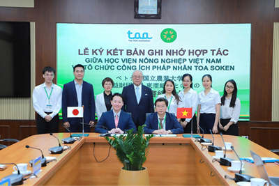 Lễ ký kết biên bản ghi nhớ hợp tác giữa Học viện Nông nghiệp Việt Nam với Tổ chức Công ích Pháp nhân TOA Soken