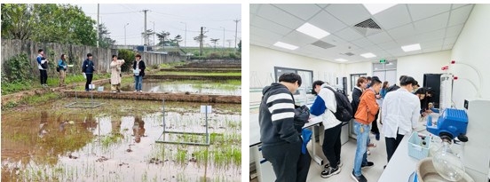 Students take samples and analyze them in the Faculty's laboratory