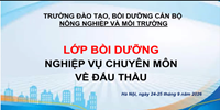 Khai giảng Lớp bồi dưỡng nghiệp vụ chuyên môn về đấu thầu