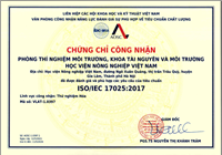 Phòng thí nghiệm môi trường, khoa Tài nguyên và môi trường đạt chuẩn ISO IEC 17025 2017