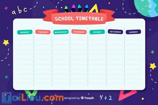 THỜI KHÓA BIỂU