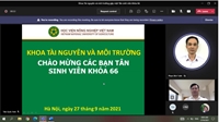 Lễ gặp mặt tân sinh viên K66 - Khoa Tài nguyên và Môi trường