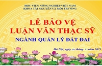 Khoa Tài nguyên và Môi trường tổ chức Lễ bảo vệ luận văn tốt nghiệp online cho học viên Cao học đợt II năm 2021