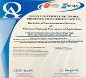 Chương trình đào tạo đại học ngành Khoa học Môi trường đạt chứng nhận kiểm định của mạng lưới các trường đại học Đông Nam Á AUN-QA