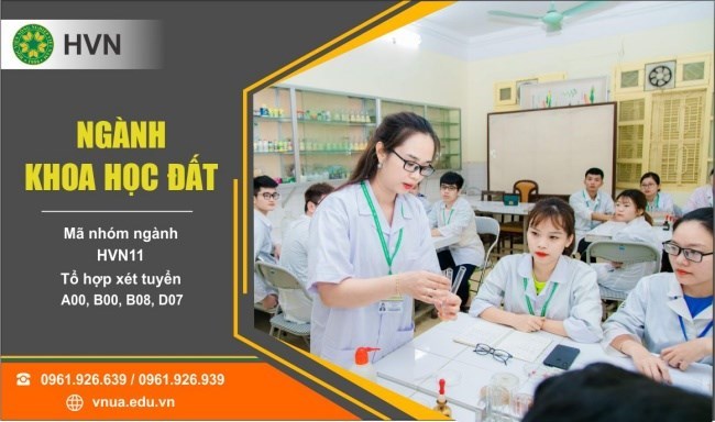 Thông tin tuyển sinh của ngành Khoa học đất, Học viện Nông nghiệp Việt Nam. Ảnh: VNUA.