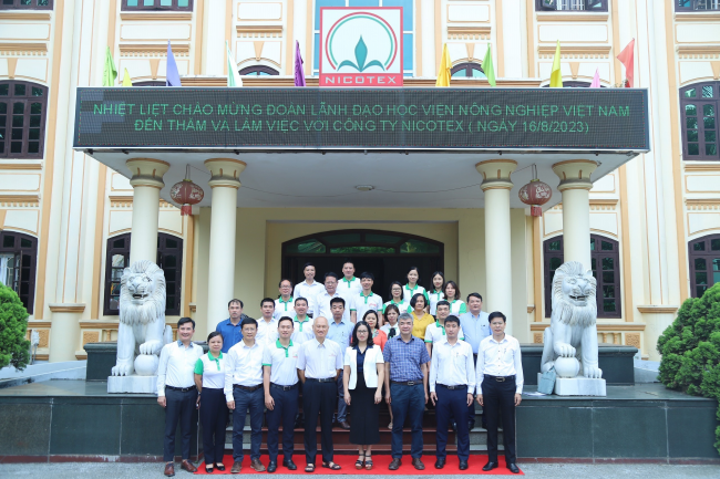 Đoàn công tác Học viện Nông nghiệp Việt Nam đến thăm và làm việc tại Công ty Cổ phần Nicotex