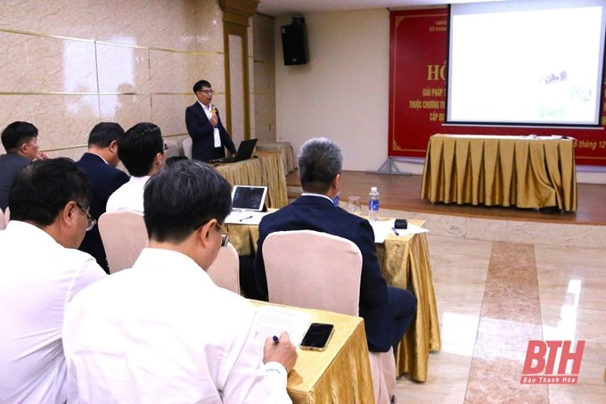 PGS.TS. Cao Trường Sơn - Học viện Nông nghiệp Việt Nam tham luận tại hội thảo.