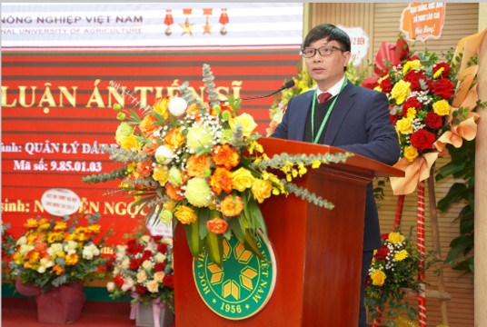 TS. Nguyễn Thanh Hải – Trưởng Ban QLĐT phát biểu tại buổi lễ