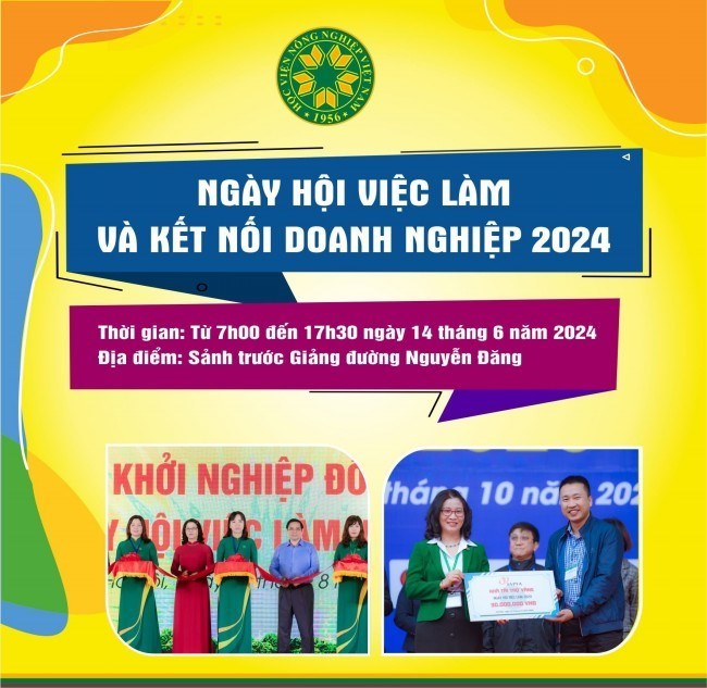 Ngày hội việc làm và kết nối doanh nghiệp năm 2024 của Học viện Nông nghiệp Việt Nam.