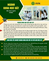 Ngành Khoa học Đất Khoa học Đất và Quản trị tài nguyên Đất