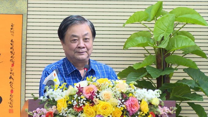 Phó Chủ tịch Quốc hội Lê Minh Hoan phát biểu tại cuộc gặp các nhà khoa học khối nông - lâm - ngư nghiệp. Ảnh: H.Ngọc