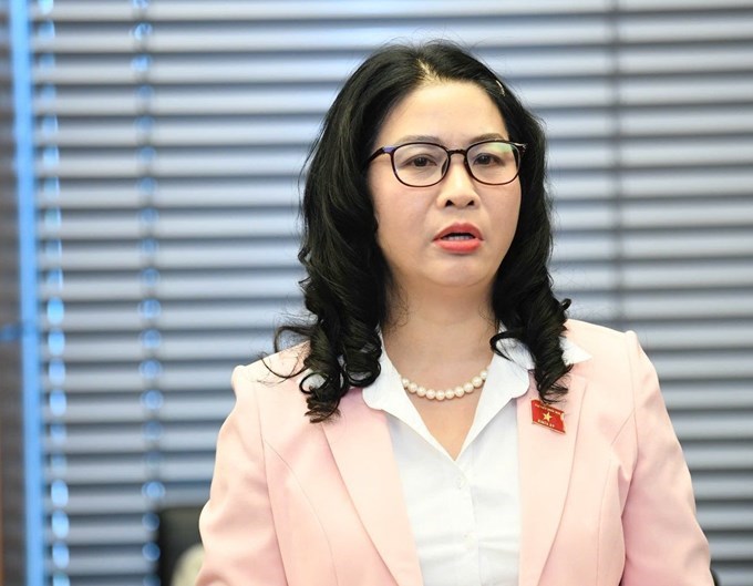 Đại biểu Quốc hội Nguyễn Thị Lan - Giám đốc Học viện Nông nghiệp Việt Nam (Đoàn Hà Nội) đánh giá cao công tác chuẩn bị dự thảo Báo cáo chính trị trình Đại hội XIV của Đảng. Ảnh:Học viện Nông nghiệp Việt Nam.