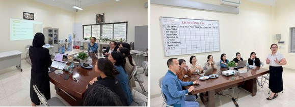 TS. Nguyễn Thị Hiển và TS. Đào Thị Thuỳ Linh chia sẻ nghiên cứu