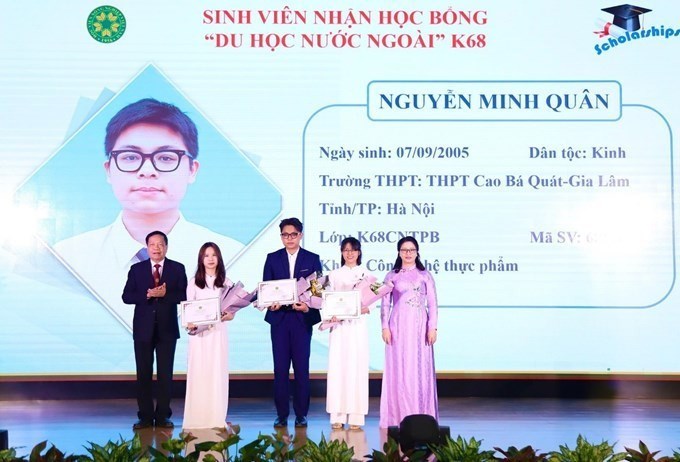 Nhiều chương trình học bổng được Học viện Nông nghiệp Việt Nam triển khai trong năm 2026. Ảnh: website nhà trường.
