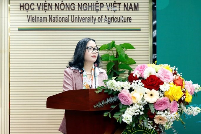 GS.TS Nguyễn Thị Lan, Giám đốc Học viện Nông nghiệp Việt Nam, Đại biểu Quốc hội. Ảnh:Khương Trung