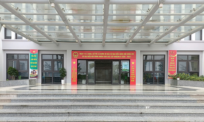 Hình ảnh điểm bầu cử tại Học viện Nông nghiệp Việt Nam