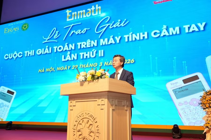 PGS.TS Nguyễn Công Tiệp – Phó Giám đốc Học viện Nông nghiệp Việt Nam phát biểu tại buổi lễ.