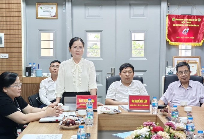 Bà Lý Thị Trang Hòa, Phó Giám đốc Sở Giáo dục và Đào tạo tỉnh Cao Bằng phát biểu tại sự kiện