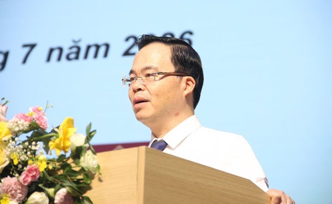 Ông Trần Văn Khải, Phó Chủ nhiệm Ủy ban Khoa học, Công nghệ và Môi trường của Quốc hội phát biểu tại Hội thảo. Ảnh: Mai Đan.