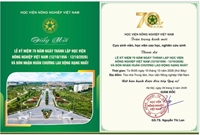 Thư mời cựu sinh viên, học viên, nghiên cứu sinh về dự Lễ Kỷ niệm 70 năm ngày thành lập Học viện