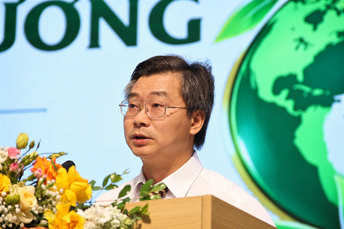 PGS.TS. Nguyễn Công Tiệp, Phó Giám đốc Học viện Nông nghiệp Việt Nam phát biểu tại buổi lễ. Ảnh: Mai Đan.