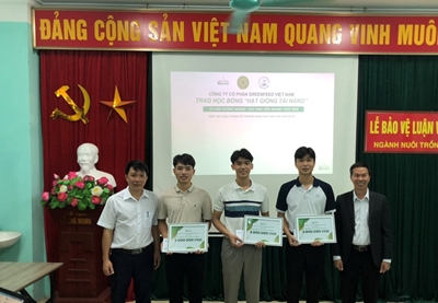 CÔNG TY CỔ PHẦN GREENFEED VIỆT NAM TRAO HỌC BỔNG  “HẠT GIỐNG TÀI NĂNG” CHO SINH VIÊN KHOA THỦY SẢN - HỌC VIỆN NÔNG NGHIỆP VIỆT NAM