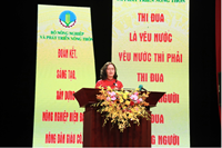Giám đốc Học viện Nông nghiệp Việt Nam Nguyễn Thị Lan dự Đại hội Thi đua yêu nước ngành Nông nghiệp và Phát triển nông thôn lần V