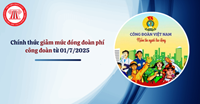 Điều chỉnh giảm mức đóng đoàn phí công đoàn