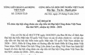 Kế hoạch tổ chức Đại hội Công đoàn các cấp, tiến tới Đại hội Công đoàn Việt Nam lần thứ XIV