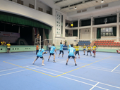 Trận tứ kết Giải Bóng chuyền hơi cán bộ, viên chức Học viện Nông nghiệp Việt Nam năm 2026