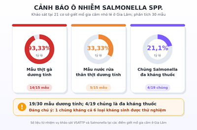 Tình trạng ô nhiễm Salmonella spp tại một số điểm giết mổ gia cầm nhỏ lẻ ở Gia Lâm