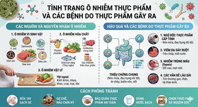 Các bệnh do thực phẩm gây ra và nguyên nhân chính
