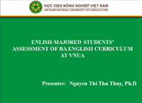 SEMINAR English majored students’ assessments of ba english curriculum at VNUA