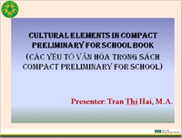 Seminar Cultural elements in Compact Preliminary for school textbook