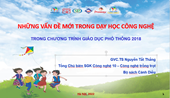 Những vấn đề mới trong dạy học môn Công nghệ