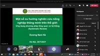 Seminar trực tuyến “Một số xu hướng nghiên cứu nông nghiệp thông minh trên thế giới”