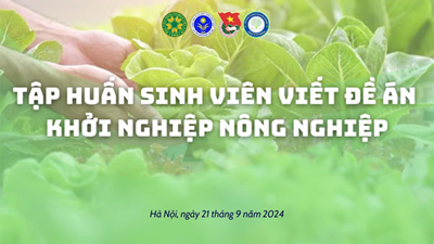 Tập huấn sinh viên viết đề án khởi nghiệp nông nghiệp năm 2024