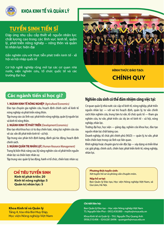 Tuyển sinh trình độ tiến sĩ năm 2025