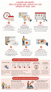 Quy trình 6 bước bỏ phiếu bầu cử Quốc hội, HĐND, cử tri cần biết