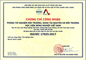 PHÒNG THÍ NGHIỆM MÔI TRƯỜNG, KHOA TÀI NGUYÊN  MÔI TRƯỜNG ĐẠT CHUẨN ISO IEC 17025 2017