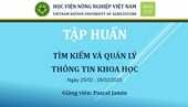 Lớp tập huấn “Tìm kiếm và quản lý tài liệu khoa học”