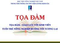 Tọa đàm - Triển lãm giới thiệu sách chào mừng 20 năm thành lập Trung tâm Thông tin Thư viện Lương Định Của