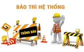 Thông báo bảo trì hệ truy cập Cơ sở dữ liệu trực tuyền