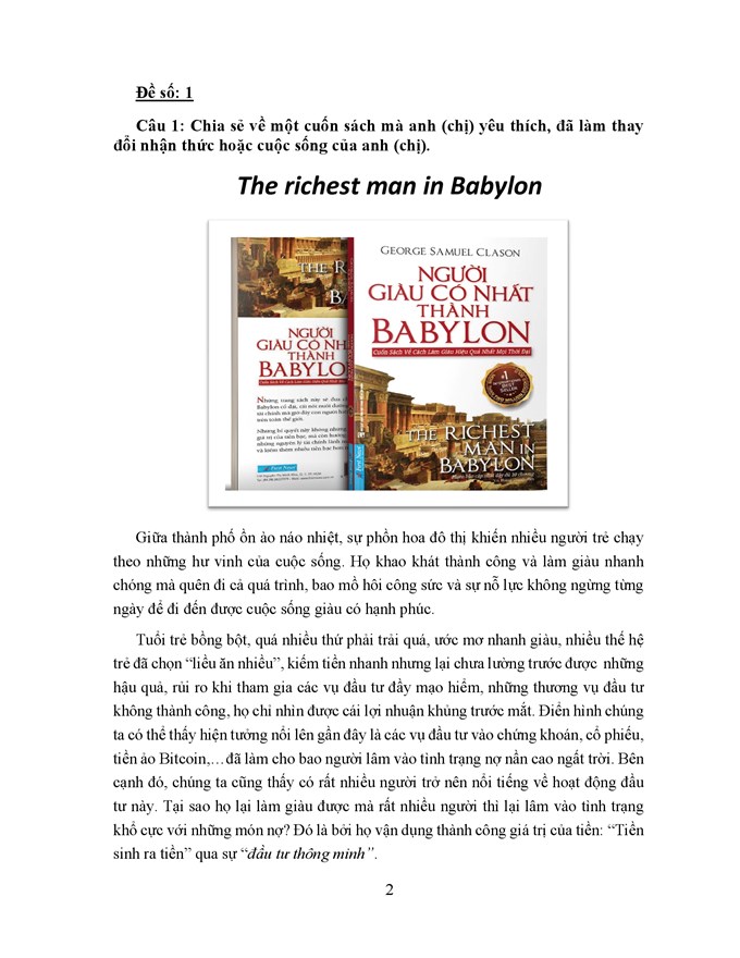 Bình An - Người giàu nhất thành Babylon