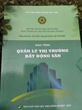 Giáo trình Giáo trình quản lý thị trường bất động sản