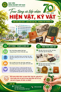 70 năm Học viện Nông nghiệp Việt Nam - Phát động đợt trao tặng hiện vật, kỷ vật